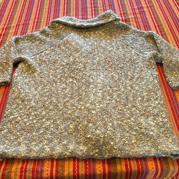 Susan Bristol Cardigan Sweater Women’s Tan Alpaca Mohair 3/4 Sleeve size medium - Picture 3 of 3